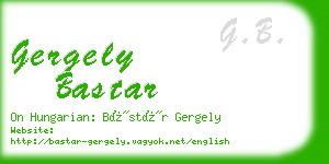 gergely bastar business card